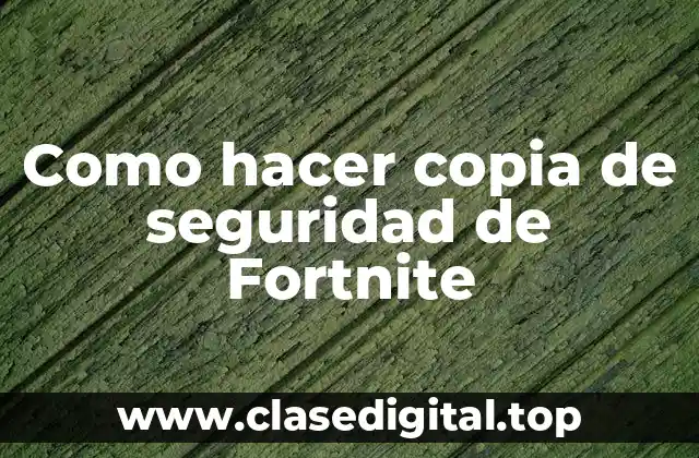 Como hacer copia de seguridad de Fortnite