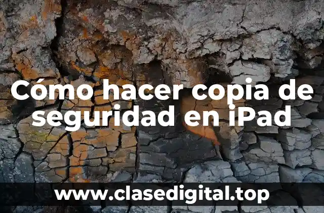 Cómo hacer copia de seguridad en iPad