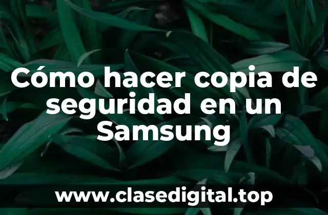 Cómo hacer copia de seguridad en un Samsung