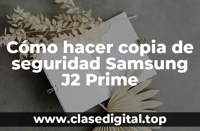 Cómo hacer copia de seguridad Samsung J2 Prime