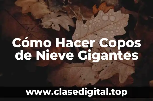 Cómo Hacer Copos de Nieve Gigantes
