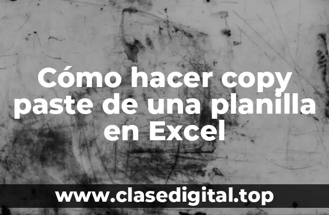Cómo hacer copy paste de una planilla en Excel