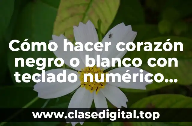 Cómo hacer corazón negro o blanco con teclado numérico 2019