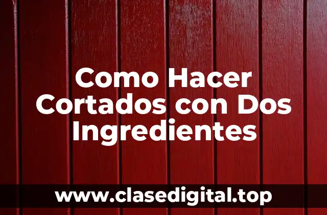 Como Hacer Cortados con Dos Ingredientes