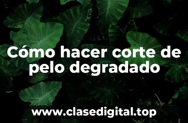 Cómo hacer corte de pelo degradado