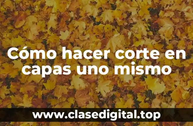 Cómo hacer corte en capas uno mismo