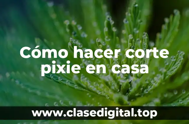 Cómo hacer corte pixie en casa