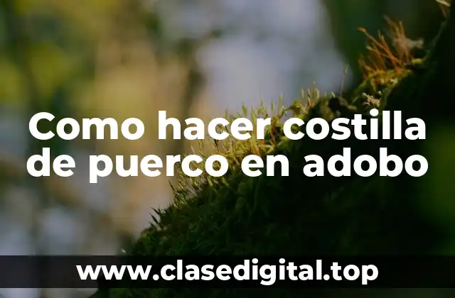 Como hacer costilla de puerco en adobo