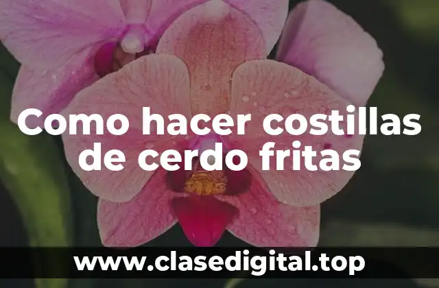 Costillas de cerdo fritas: qué son y para qué sirven