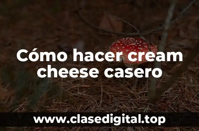 Cómo hacer cream cheese casero