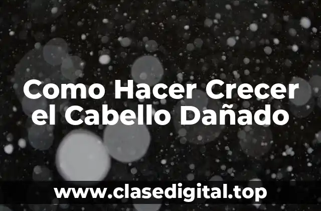 Como Hacer Crecer el Cabello Dañado