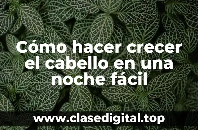Cómo hacer crecer el cabello en una noche fácil