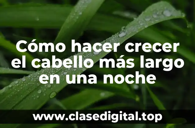 Cómo hacer crecer el cabello más largo en una noche