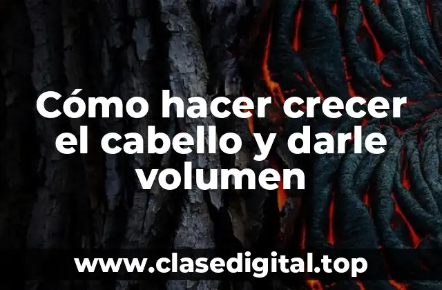 Cómo hacer crecer el cabello y darle volumen