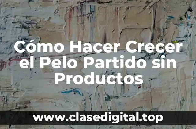 Cómo Hacer Crecer el Pelo Partido sin Productos