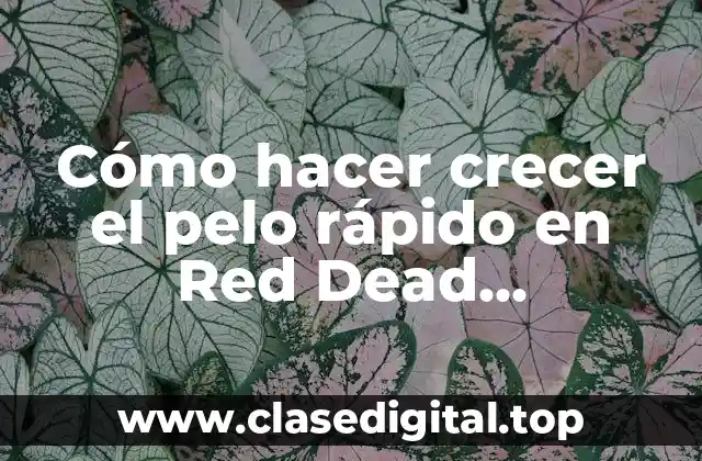 Cómo hacer crecer el pelo rápido en Red Dead Redemption 2