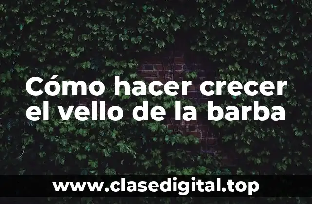Cómo hacer crecer el vello de la barba