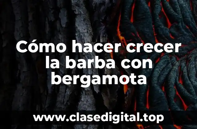 ¿Qué es la bergamota y cómo puede ayudar a hacer crecer la barba?