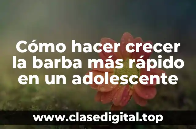 Cómo hacer crecer la barba más rápido en un adolescente
