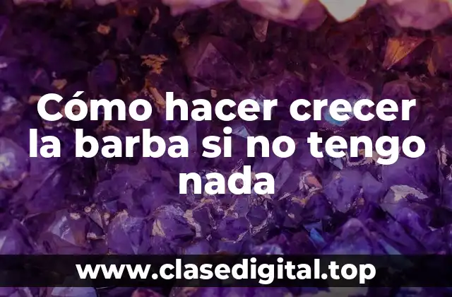 Cómo hacer crecer la barba si no tengo nada