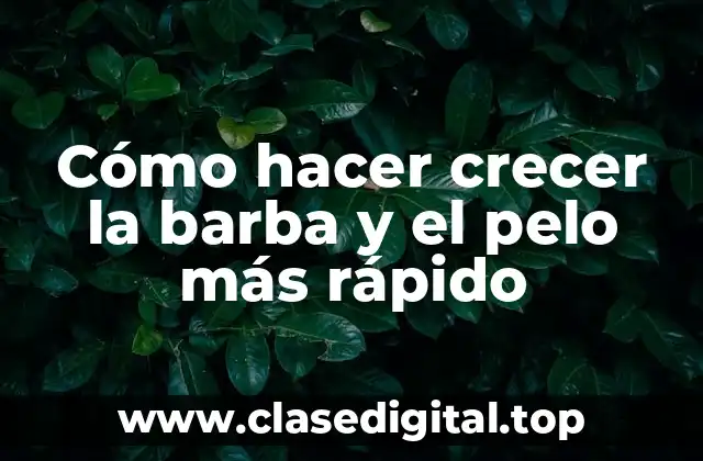 Cómo hacer crecer la barba y el pelo más rápido