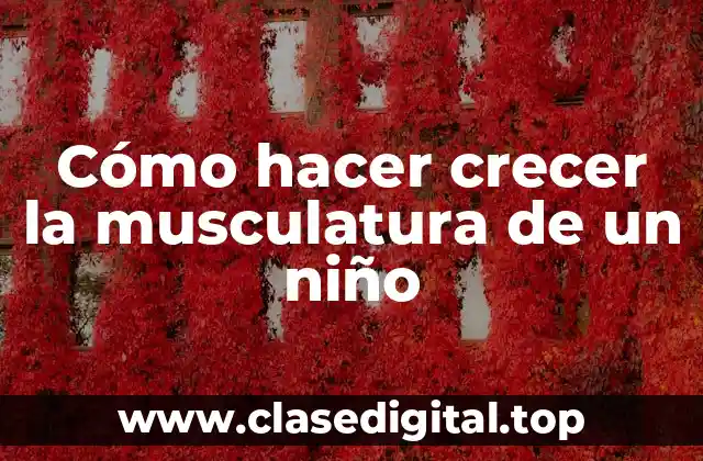 Cómo hacer crecer la musculatura de un niño