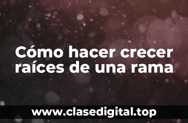 Cómo hacer crecer raíces de una rama