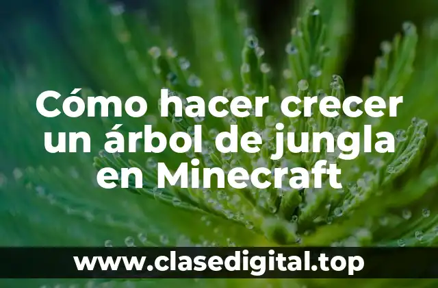 ¿Qué es un árbol de jungla en Minecraft y para qué sirve?