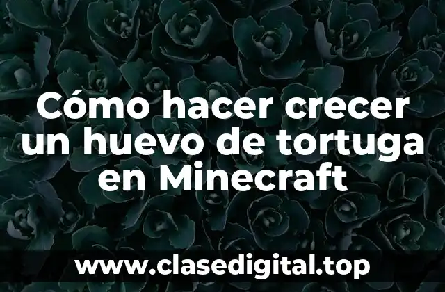 Cómo hacer crecer un huevo de tortuga en Minecraft