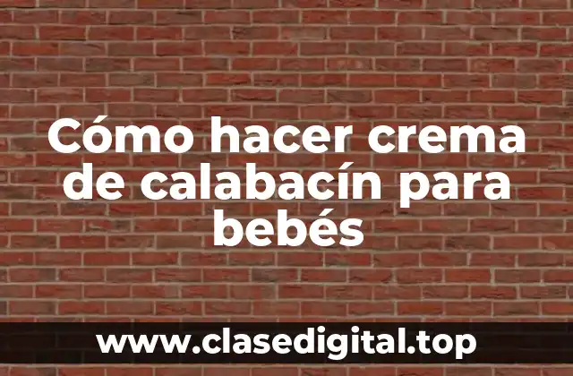 Cómo hacer crema de calabacín para bebés