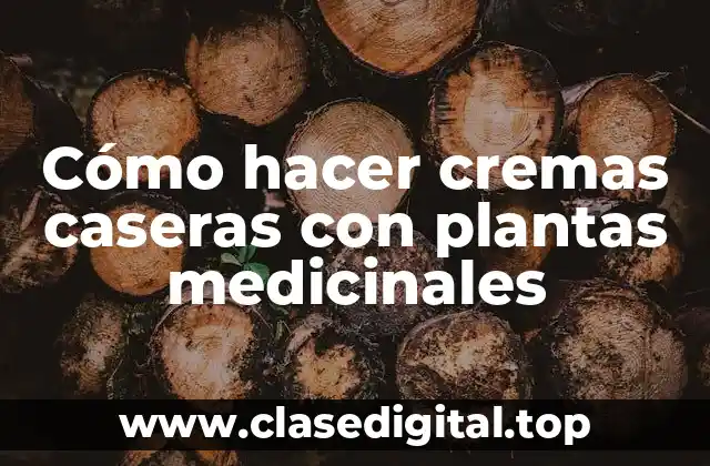 Cómo hacer cremas caseras con plantas medicinales