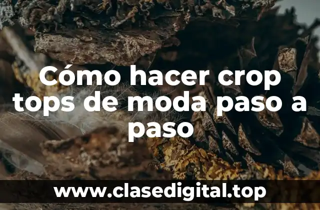 Cómo hacer crop tops de moda paso a paso