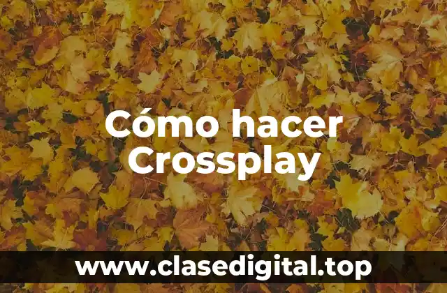 Cómo hacer Crossplay