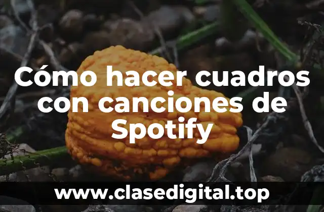 Cómo hacer cuadros con canciones de Spotify