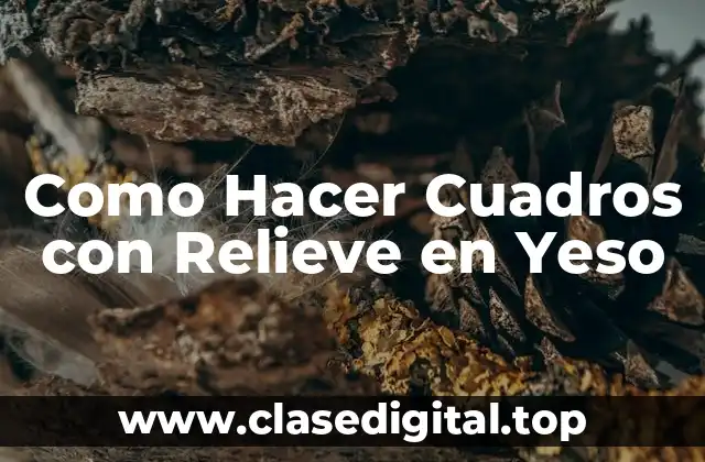 Como Hacer Cuadros con Relieve en Yeso