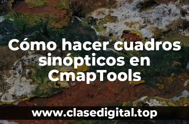 Cómo hacer cuadros sinópticos en CmapTools