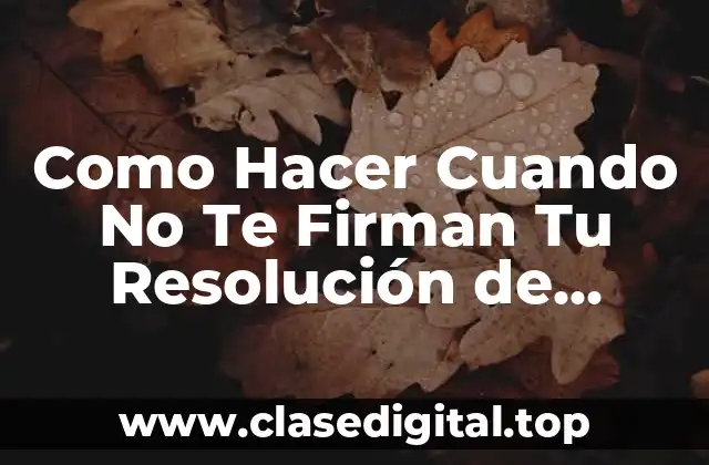 ¿Qué es una Resolución de Tránsito?