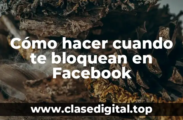 Cómo hacer cuando te bloquean en Facebook