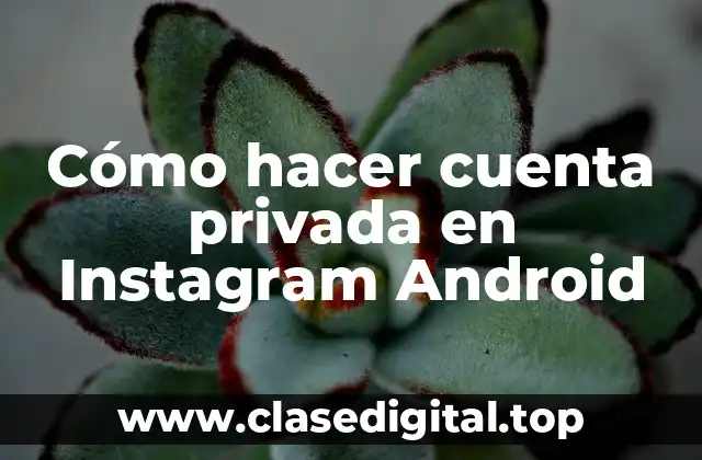 Cómo hacer cuenta privada en Instagram Android
