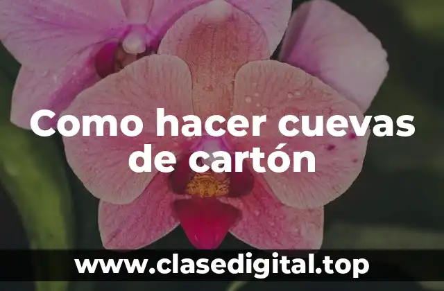 Como hacer cuevas de cartón