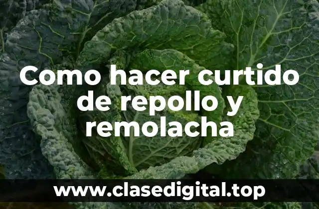 Como hacer curtido de repollo y remolacha