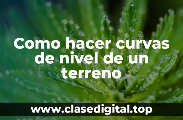 Como hacer curvas de nivel de un terreno