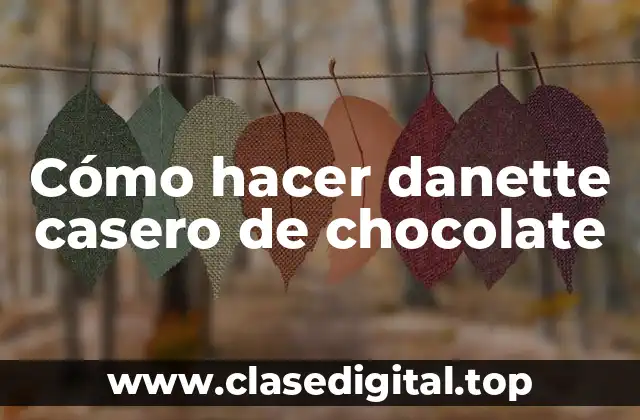 Cómo hacer danette casero de chocolate