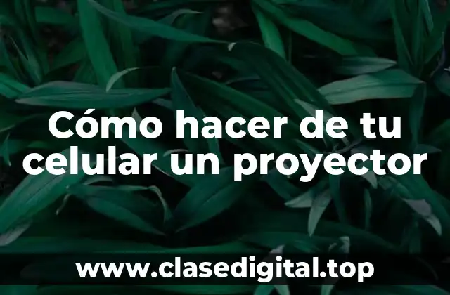 Cómo hacer de tu celular un proyector