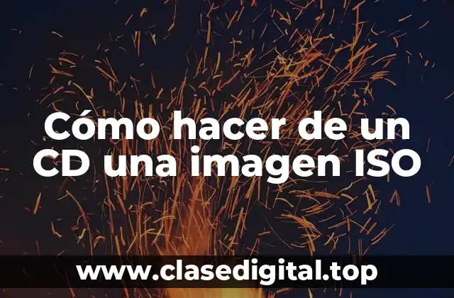 Cómo hacer de un CD una imagen ISO
