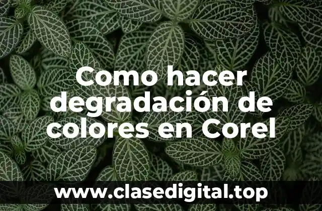 Como hacer degradación de colores en Corel