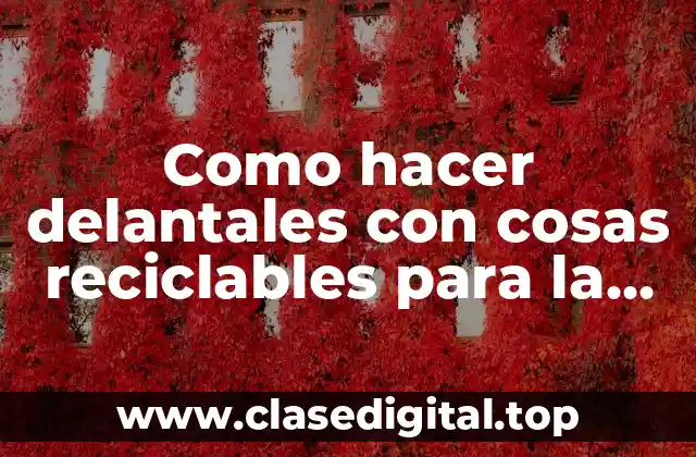 Como hacer delantales con cosas reciclables para la ratita presumida