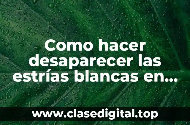 Como hacer desaparecer las estrías blancas en los glúteos