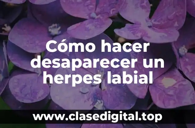 ¿Qué es un herpes labial y cómo se produce?