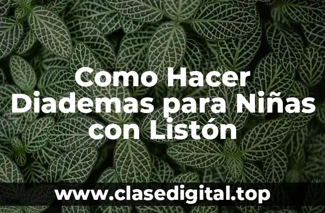 Como Hacer Diademas para Niñas con Listón